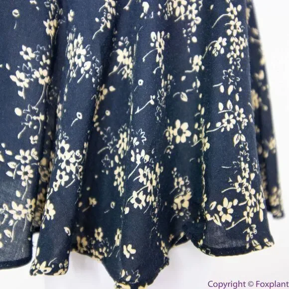 NEW Intimately Free People Caught Up Printed‎ Slip Dress, Black, Medium